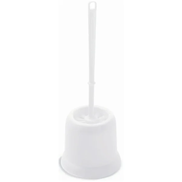 Addis White Round Toilet Brush Set