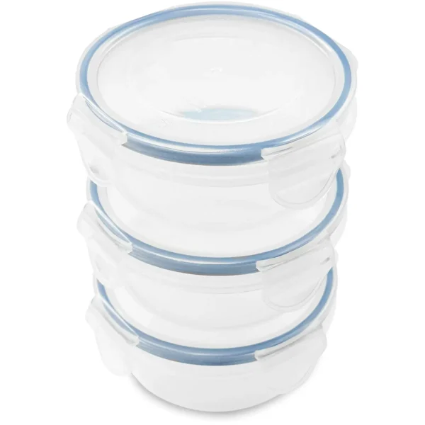 Addis Round Clip Tight Storage Set 3 Pack 300ml