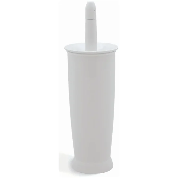 Addis White Closed Toilet Brush Set