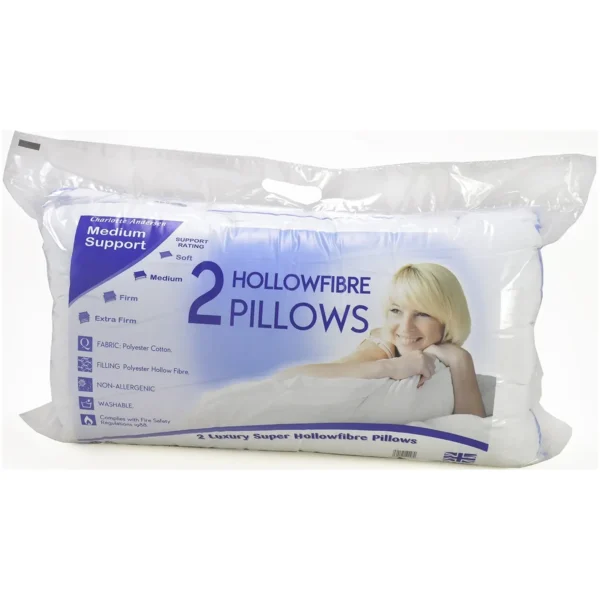 Charlotte Anderson Hollowfibre Medium Support Pillows Pack Of 2