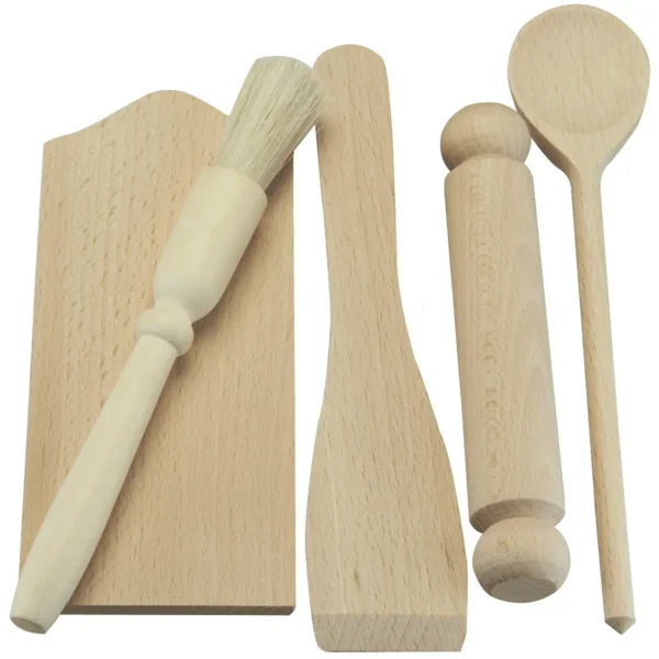 APO0165 Apollo Beech Wood Kiddies Baking Set