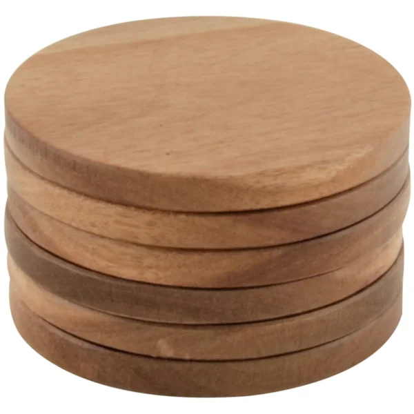 Apollo Acacia Coaster 10cm Round 6 Pack