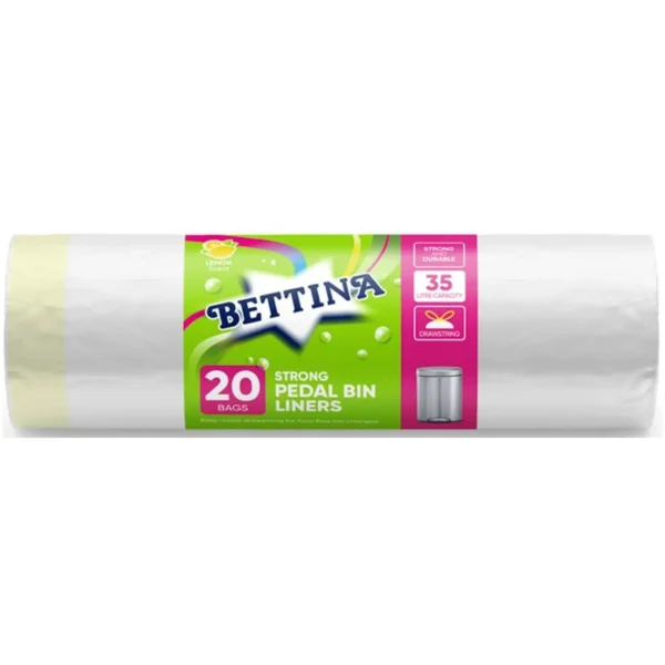 Bettina 35Ltr Strong Pedal Bin Liners 20 Pack