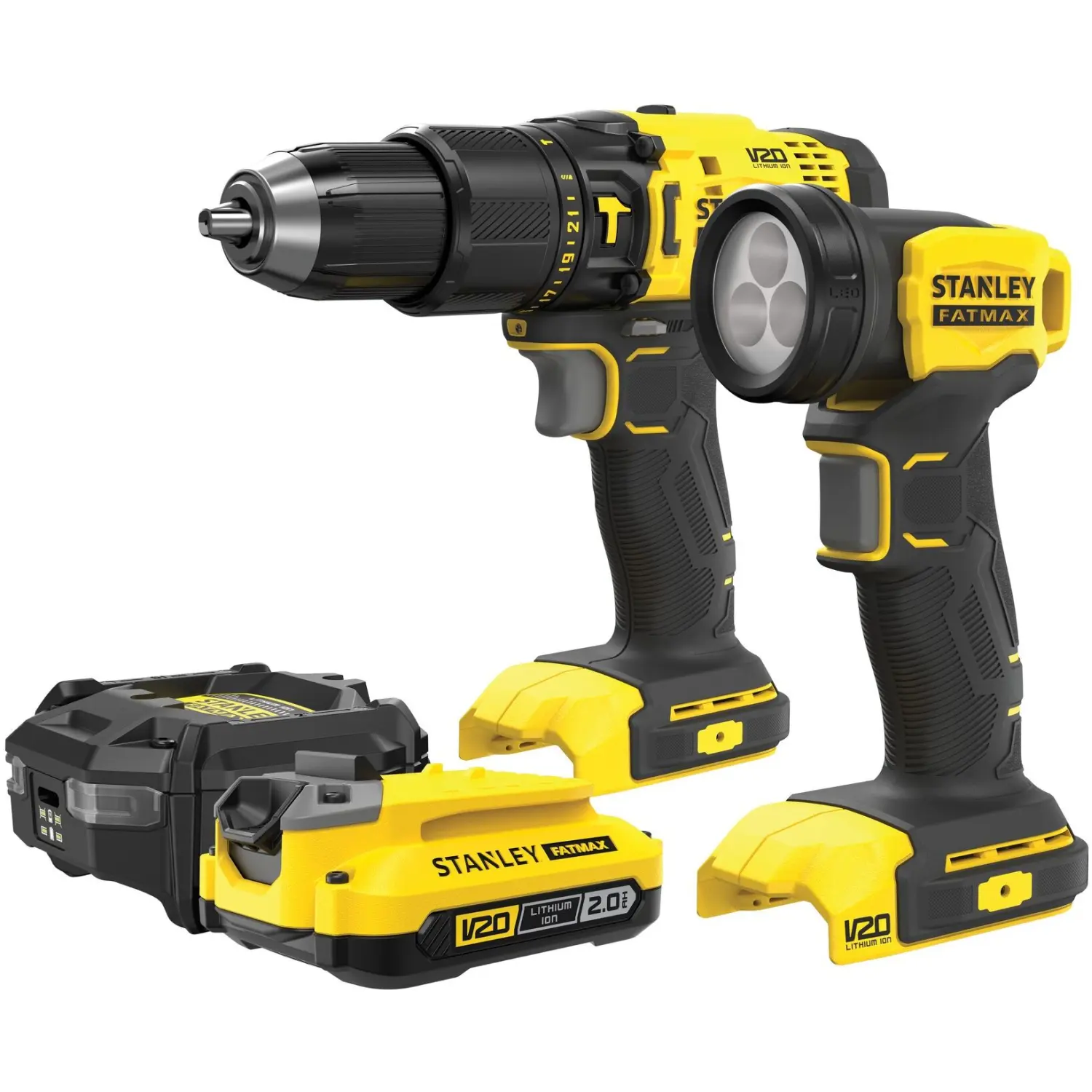 Stanley Fatmax combi drill and torch kit 18v