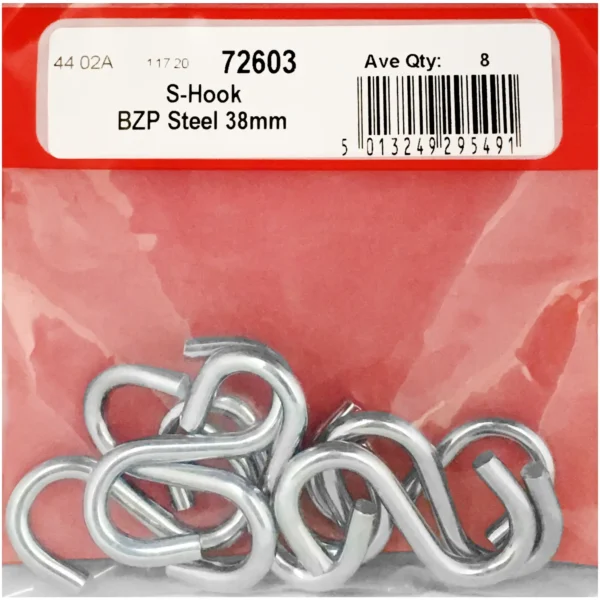 StarPack S Hook BZP Steel 38mm pk8