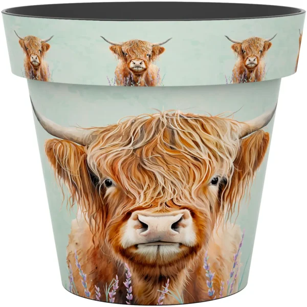 CKW0024 Creekwood Zest Pot Highland Cow 30cm