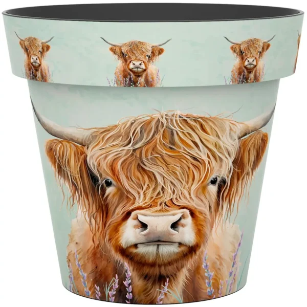 CKW0100 Creekwood Zest Pot Highland Cow 15cm