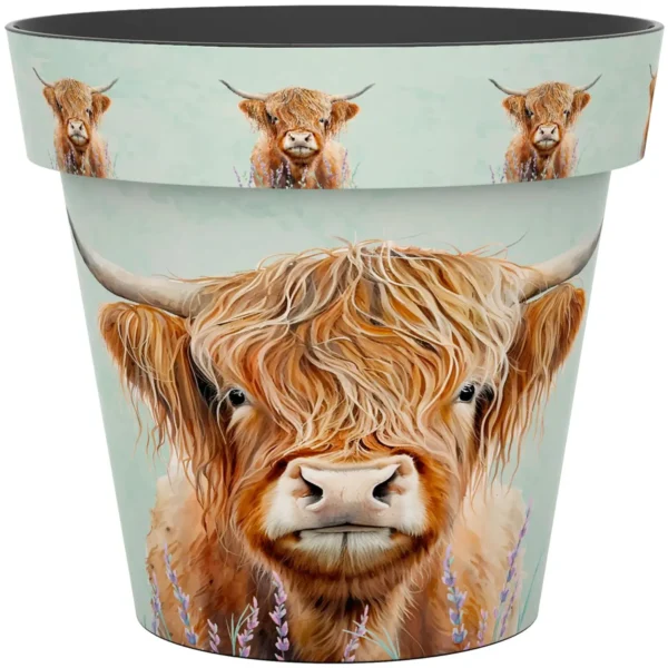 CKW0110 Creekwood Zest Pot Highland Cow 22cm