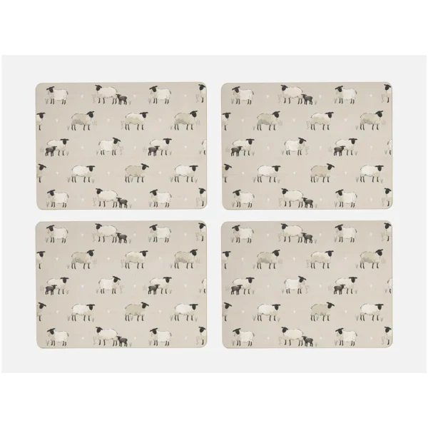 Cooksmart Highland Sheep Placemats Pack of 4