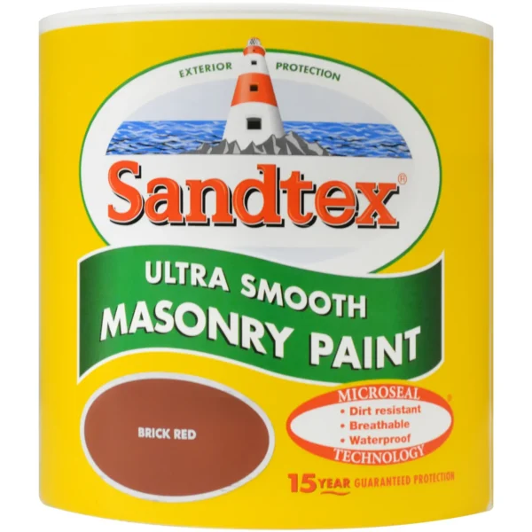 Sandtex Masonry Paint 1Ltr B/Red