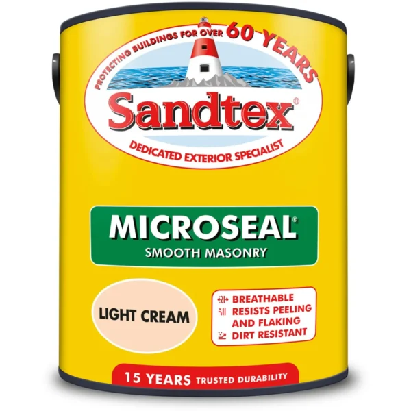 Sandtex Masonry Paint 5Ltr Light Cream