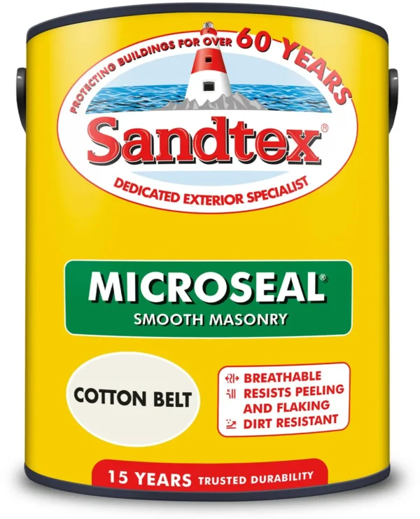 Sandtex Masonry Paint 5Ltr Cotton Belt