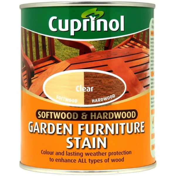 CUP0010 Cuprinol Soft & Hardwood Garden Furniture Stain Clear 750ml