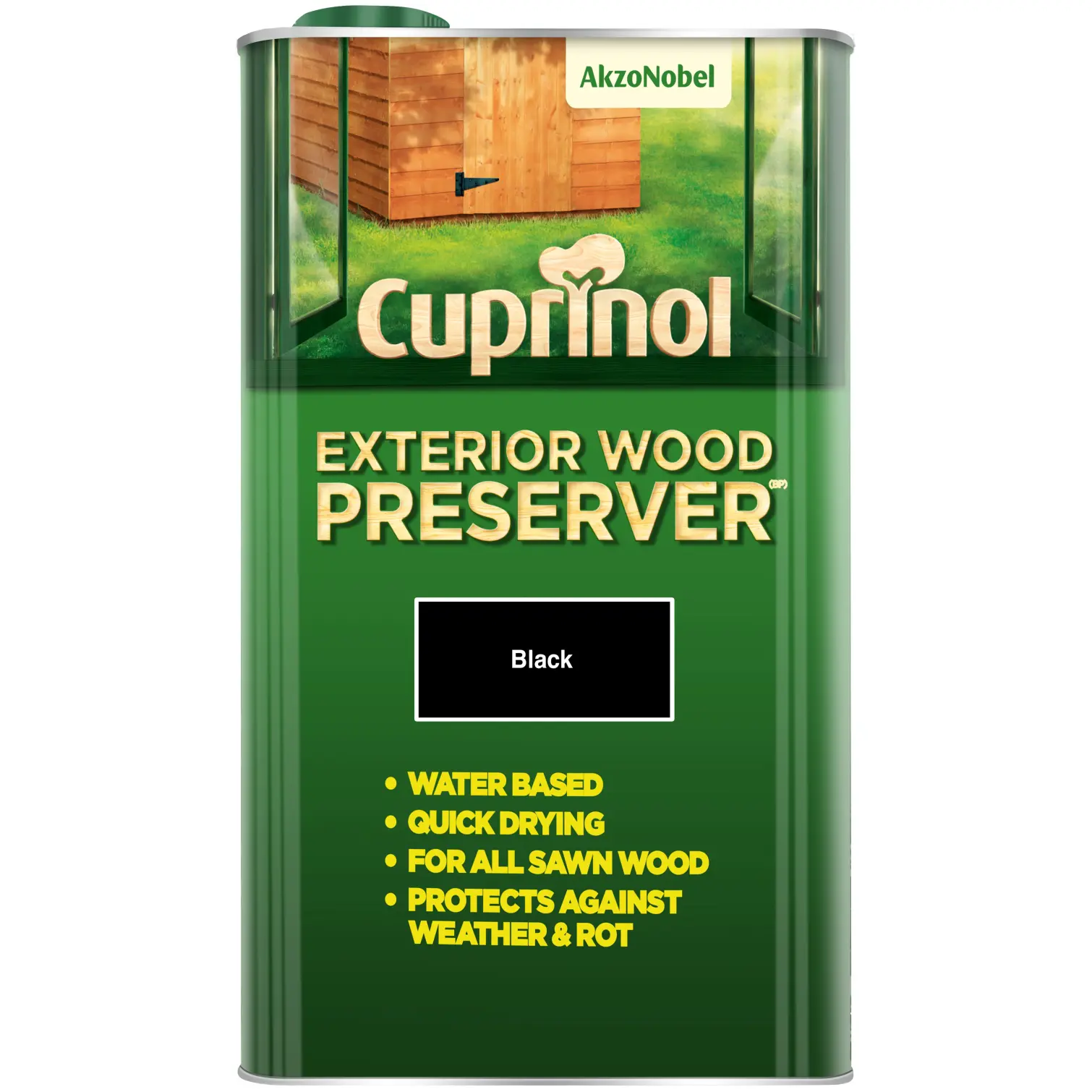 Cuprinol Exterior Wood Preserver Black 5L fence preserver UK