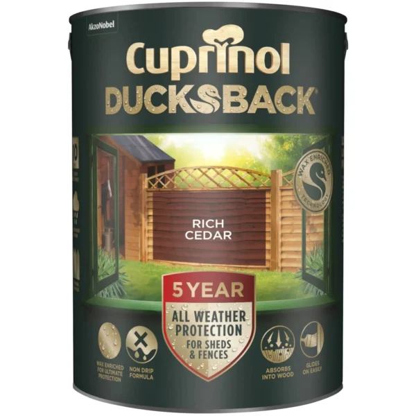 Cuprinol Ducksback Rich Cedar 5 Litre