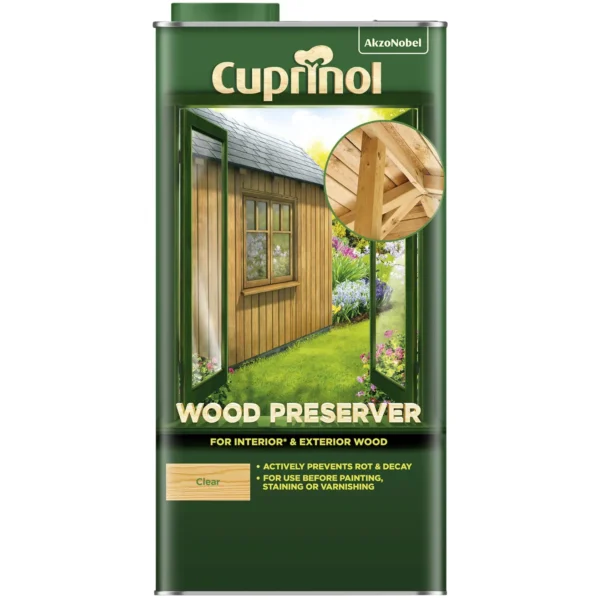 CUP0060 Cuprinol Wood Preserver Clear 5ltr