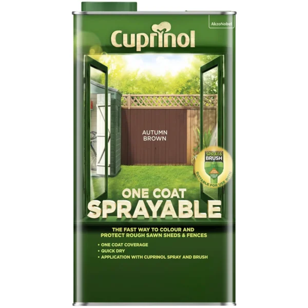 Cuprinol One Coat Sprayable Autumn Brown 5ltr