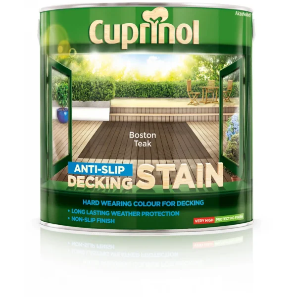 Cuprinol Anti-Slip Decking Stain Boston Teak 2.5ltr