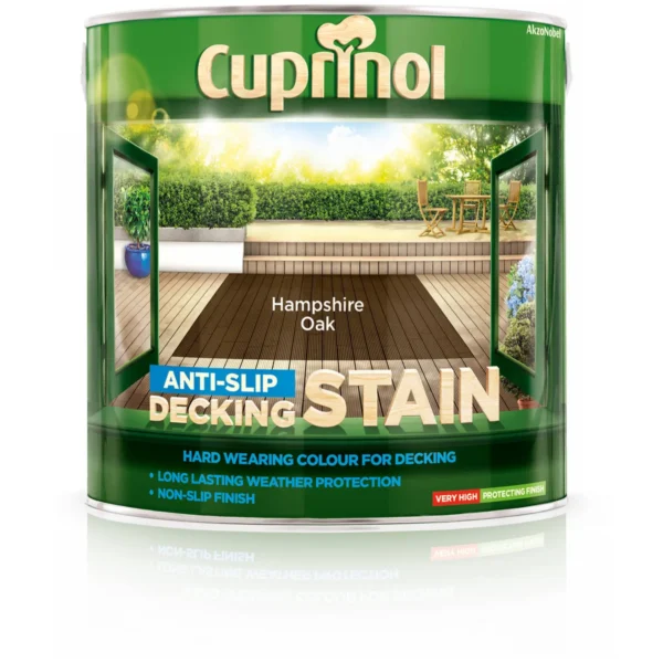 CUP0138 Cuprinol Anti-Slip Decking Stain Hampshire Oak 2.5ltr