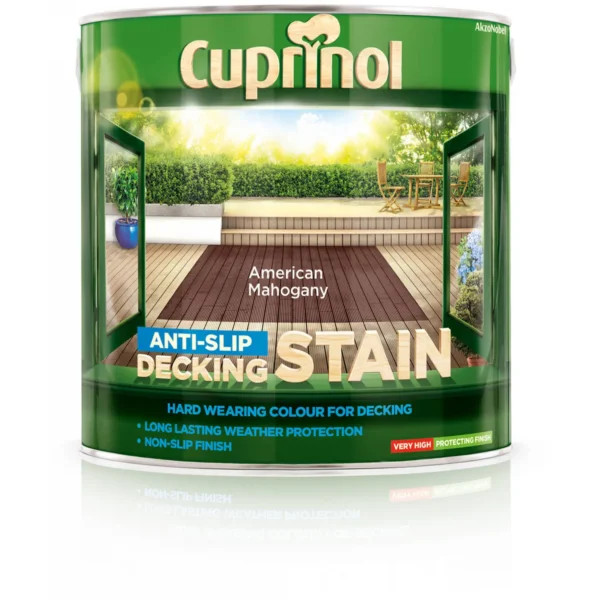 Cuprinol Anti-Slip Decking Stain American Mahogany 2.5Ltr