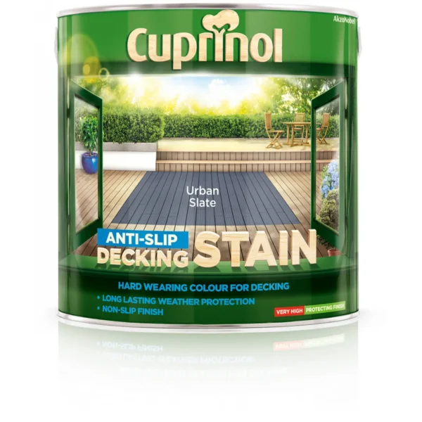 Cuprinol Anti-Slip Decking Stain Urban Slate 2.5Ltr