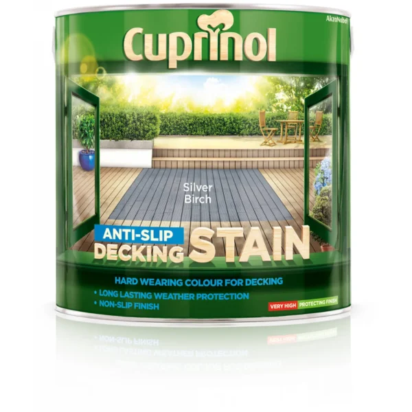 Cuprinol Anti-Slip Decking Stain Silver Birch 2.5Ltr