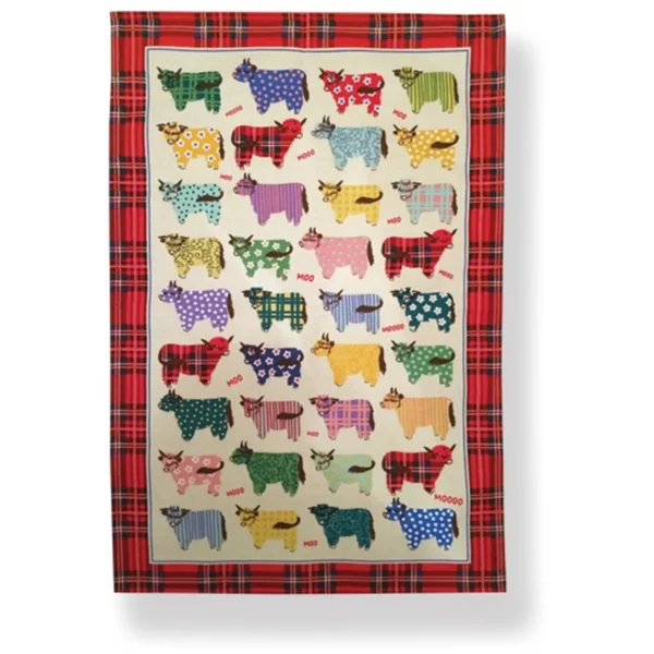 D&C Highland Cow Tea Towel