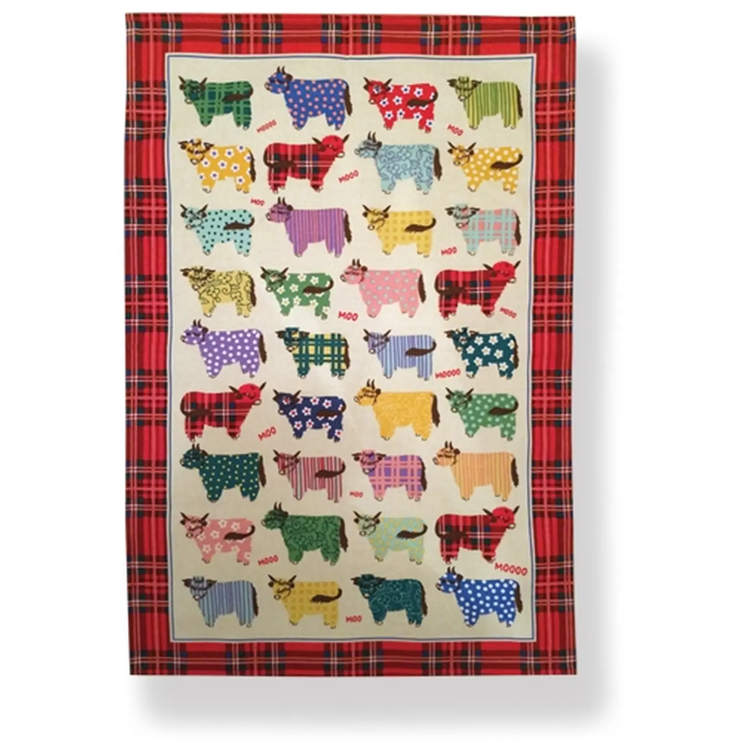 D&C Highland Cow Tea Towel Scottish gift