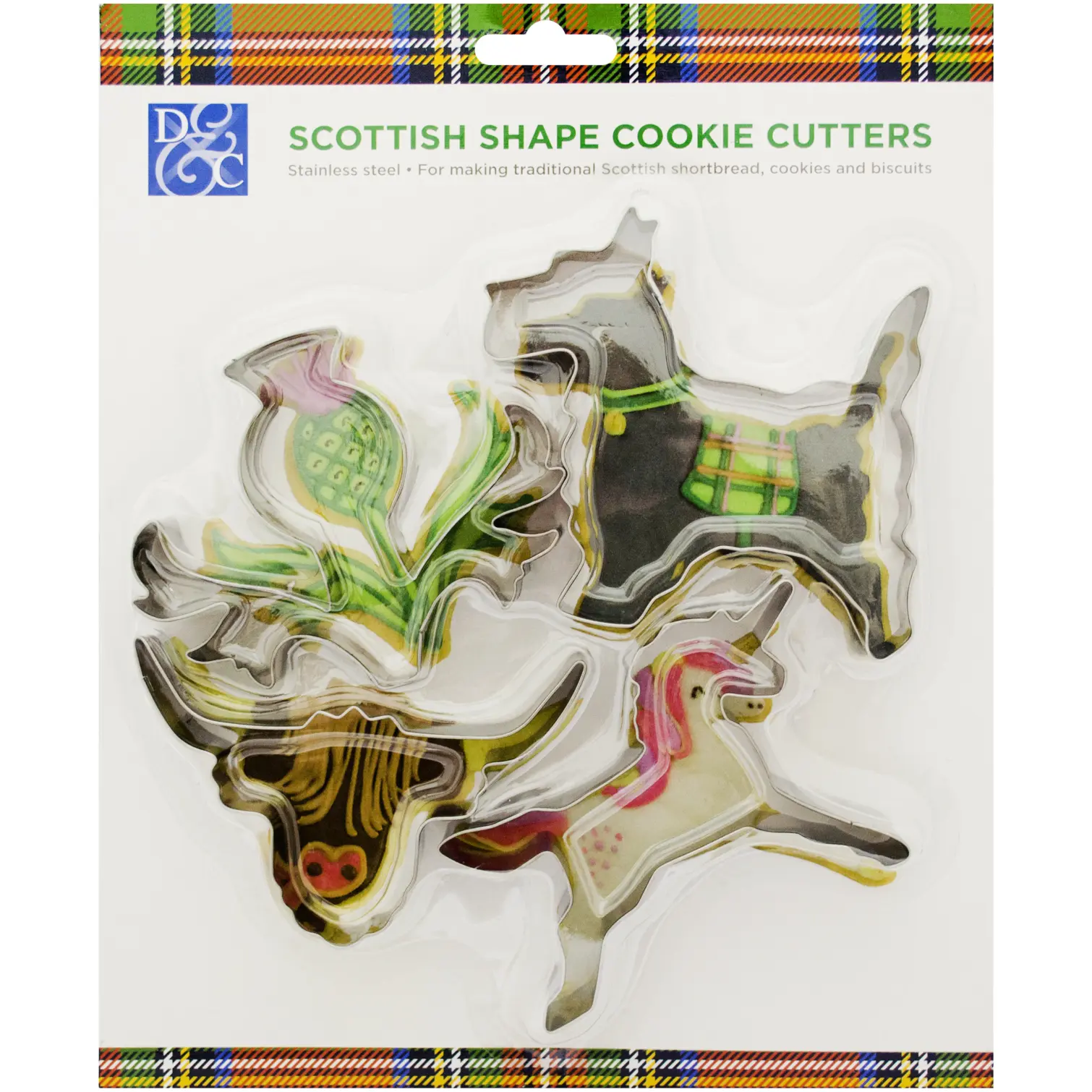 D&C Supplies Scottish Shape Cookie Cutters thistle Nessie Highland cow