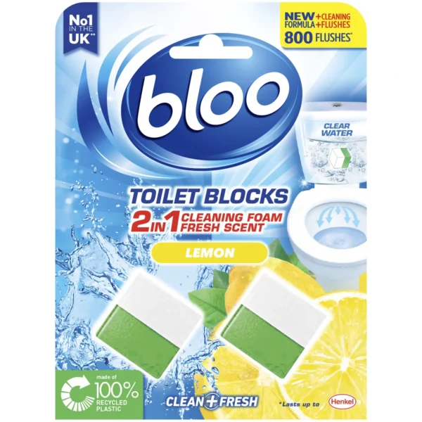DLN0515 Bloo Lemon Toilet Blocks 2 Pack