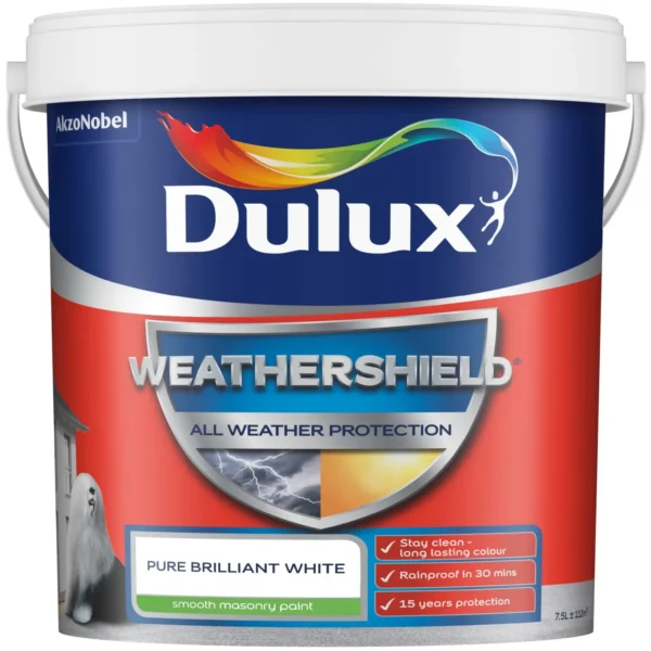 Dulux Weathershield Smooth Masonry Paint PBW 7.5L