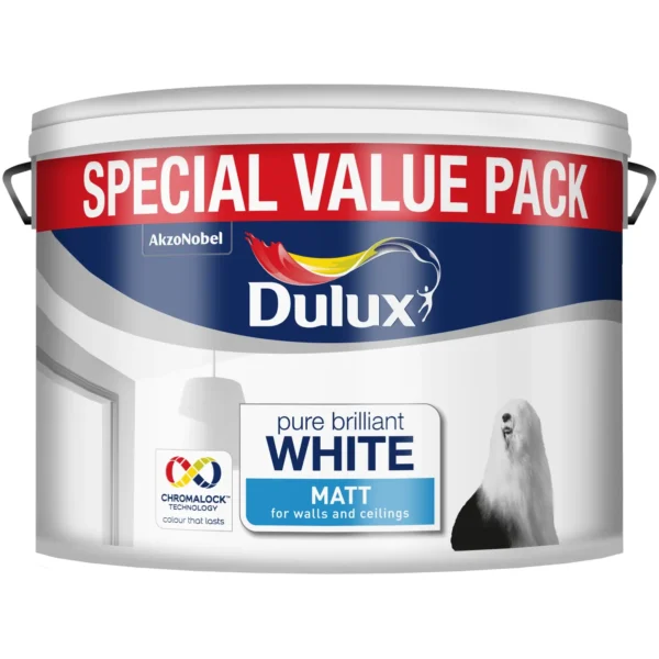 Dulux Matt Pure Brilliant White 7L