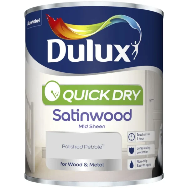 Dulux Quick Dry Satinwood Polished Pebble 750ml