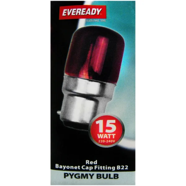 Eveready 15W RED BC Pygmy