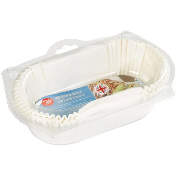 GEO0285 Tala Siliconised 1lb Loaf Tin Liner 40 Pack