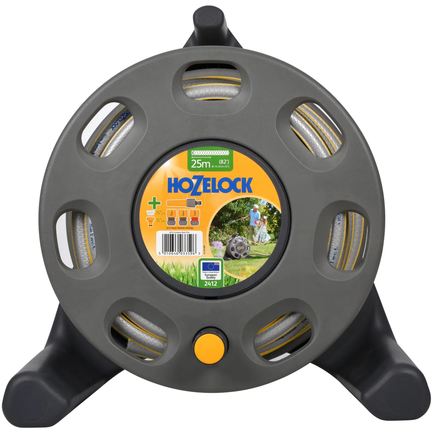 Hozelock 25m portable hose and reel UK