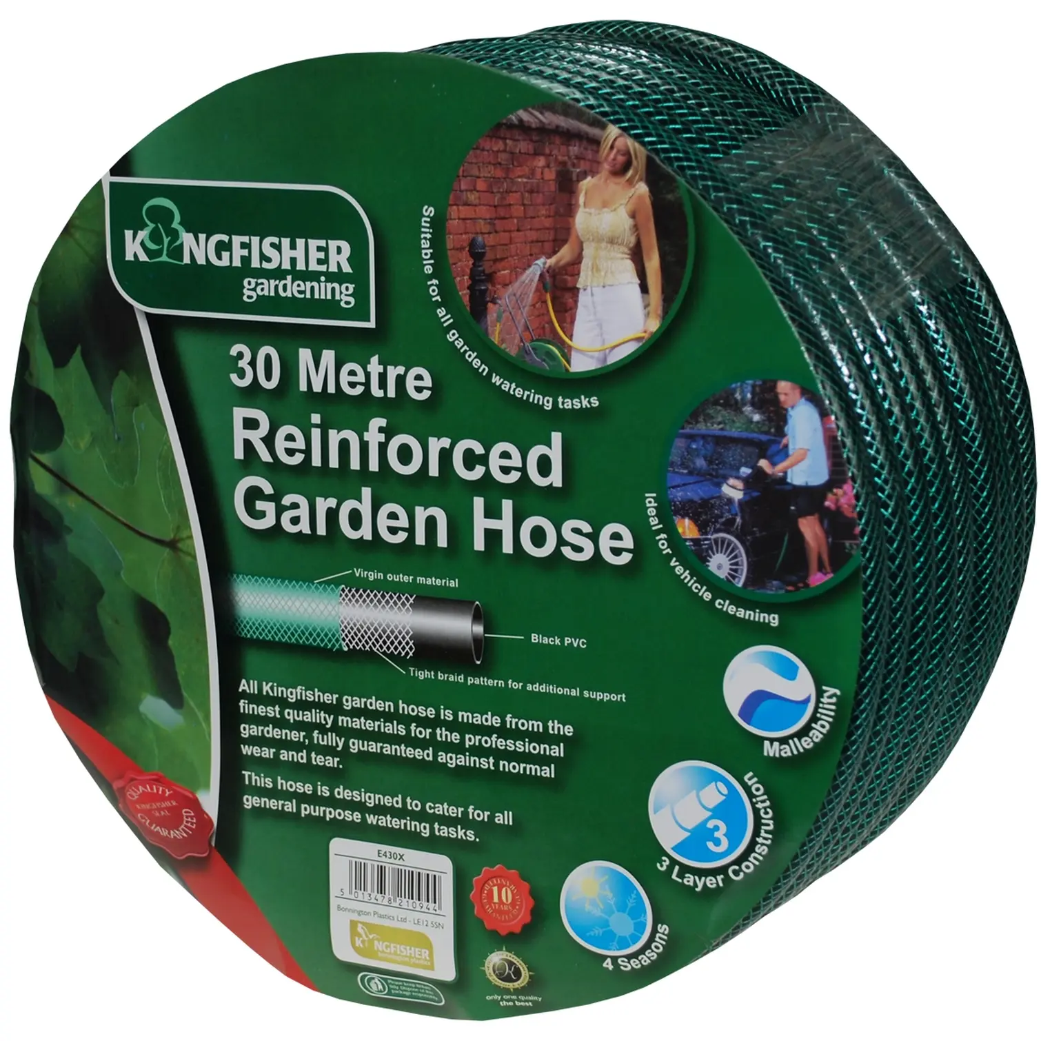 Kingfisher 30m reinforced garden hose UK