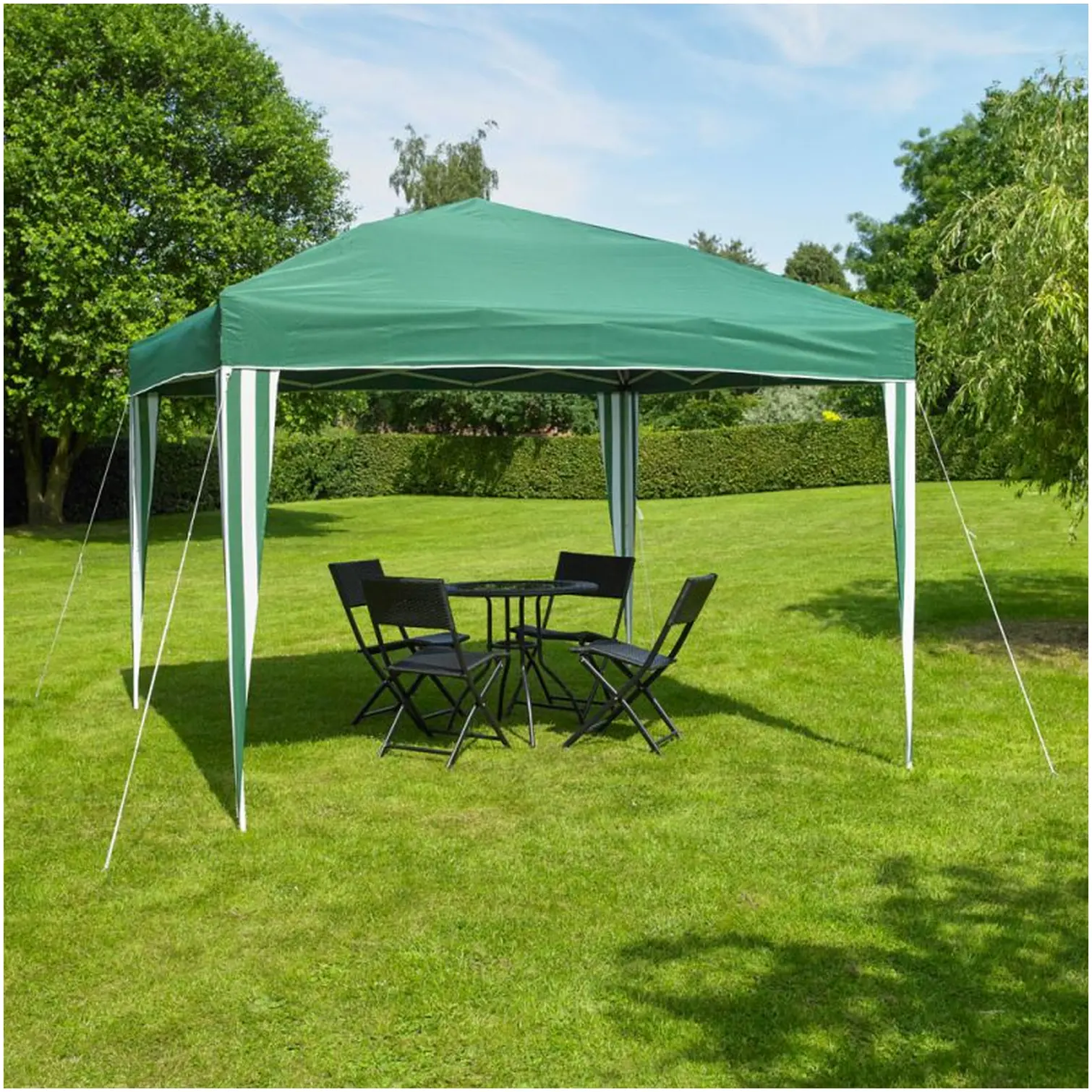 Kingfisher Pop Up Gazebo 3m garden party shelter UK