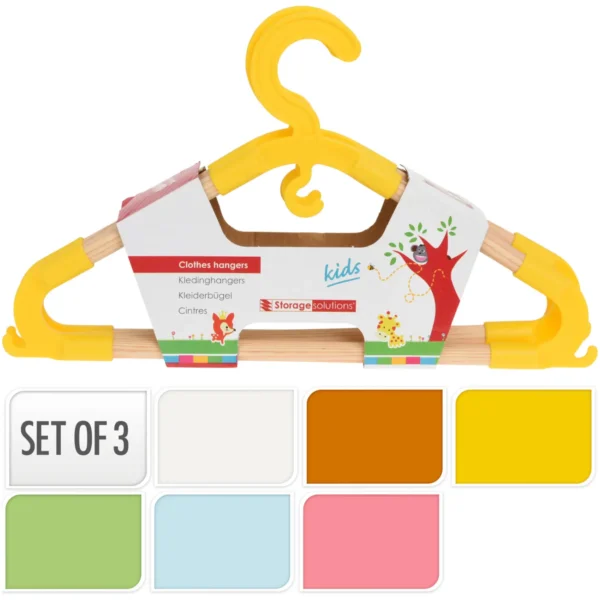 KPN0139 Kids Pinewood Hangers Pack of 3