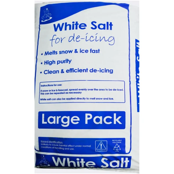 Large Clean White De-Icing Salt Approx 22kg