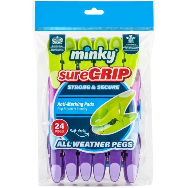 Minky Sure Grip Pegs Pack of 24
