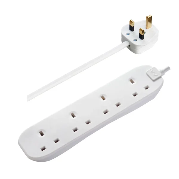 NEX0013_4 Masterplug Trailing Socket 4 Gang 13Amp 5m