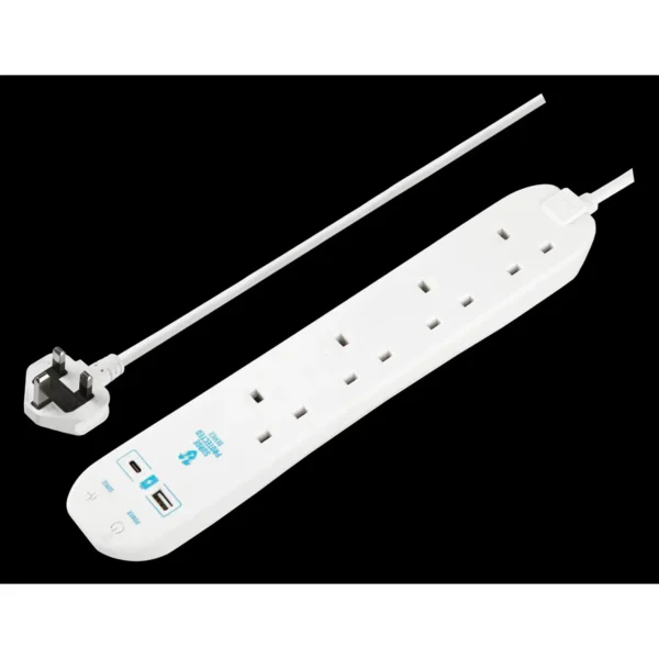 NEX0042 Masterplug 4 Gang Surge Socket With USB