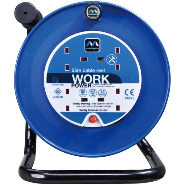 NEX0144 Masterplug Open Cable Reel 25m 13amp