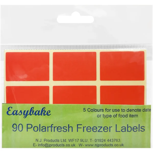 Freezer Labels Assorted Colour 90 Pack