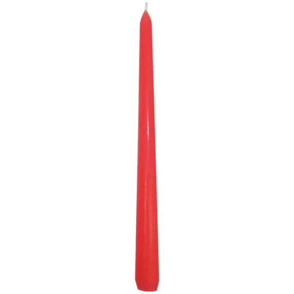 Prices Venetian Dinner Candle Red 25.5cm