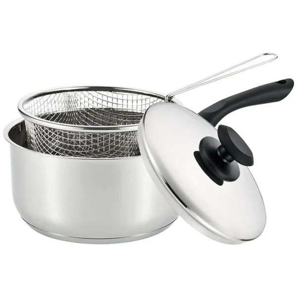 Supreme Stainless Steel Chip Pan Set 22cm