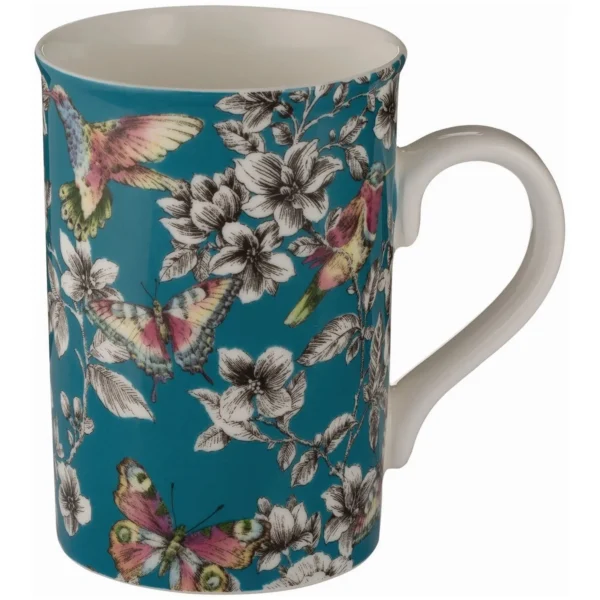 RAY0264 Price & Kensington Hummingbird Fine China Teal Mug