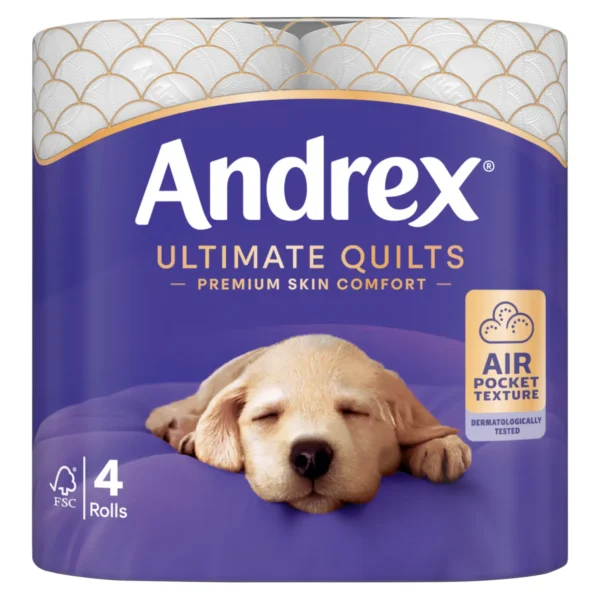 Andrex Toilet Roll Ultimate Quilts 3 Ply 4Pk