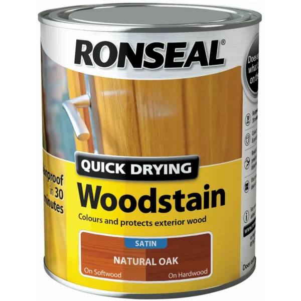 RNS0077 Ronseal Satin Quick Drying Woodstain Oak 750ml